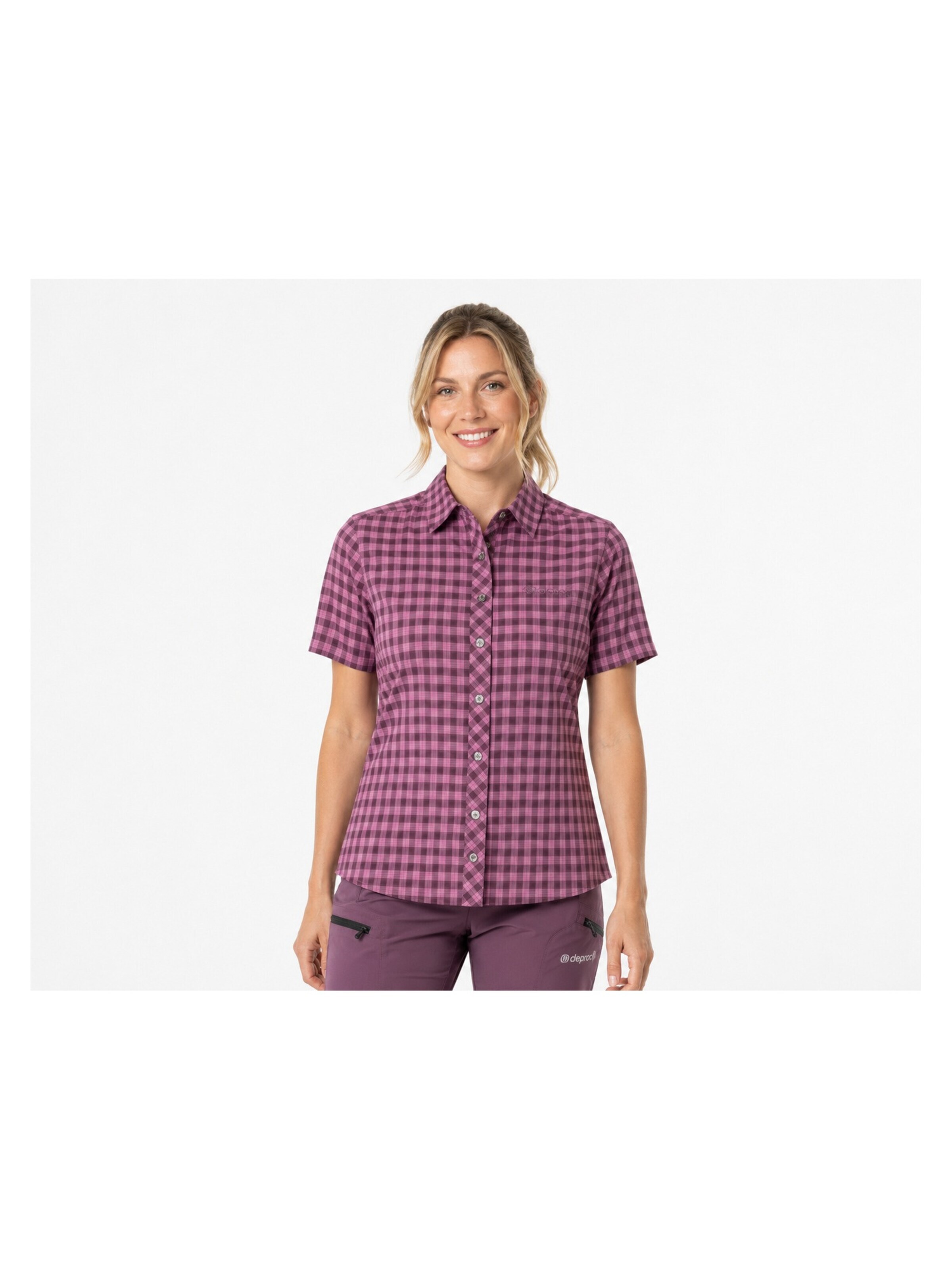 deproc Multifunctionele blouse 'DEPROC ACTIVE Outdoorbluse SUDBURY II' in Rood: voorkant