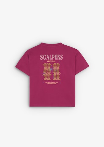 Scalpers Shirts 'Skull Festival Tee' i lilla