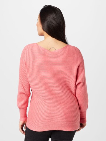 ONLY Carmakoma Sweater 'Adaline' in Pink