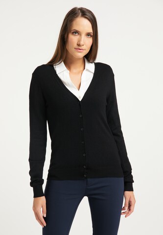 DreiMaster Klassik Knit Cardigan in Black: front