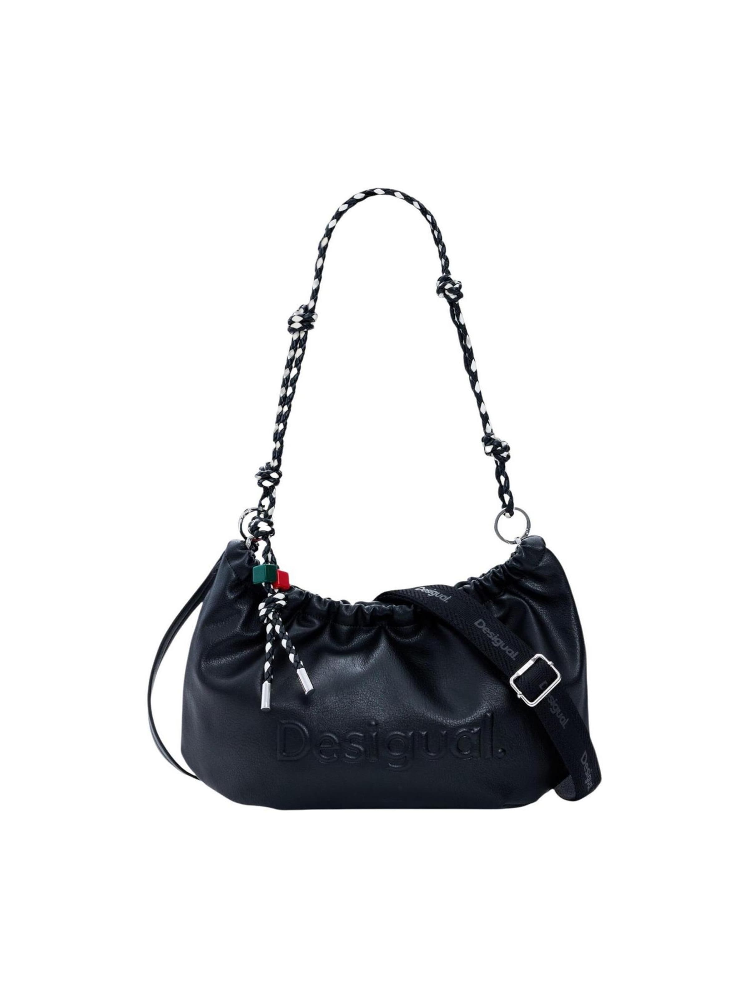 Desigual Taška přes rameno 'BAG_HALF LOGO WAVERLY 26SAXP51' – černá: přední strana
