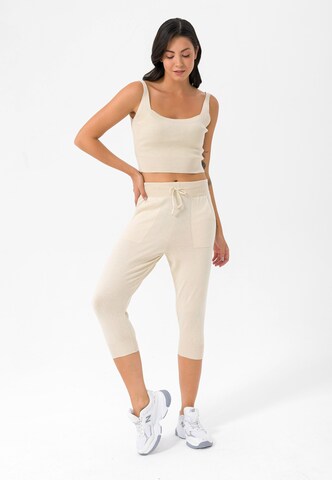 Effilé Pantalon de sport 'Capri' Felix Hardy en beige