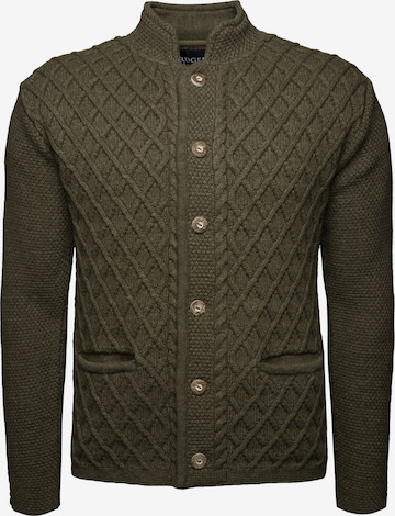 Krüger Buam Gebreid vest 'Jonathan' in Groen: voorkant