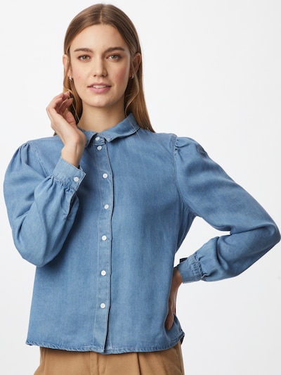 ONLY Bluse 'BILLIE' in blue denim, Modelansicht