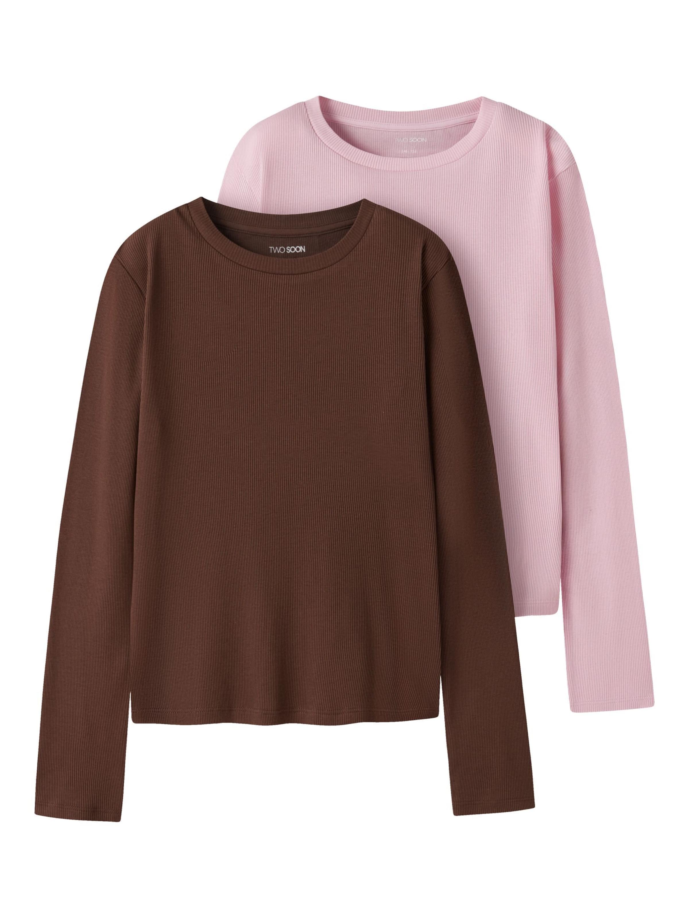 TWO SOON Shirts i brun: forside