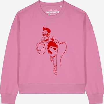 Sweat-shirt 'Cowgirl ' Watapparel en rose : devant