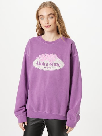 Nasty Gal Sweatshirt in Purple: front