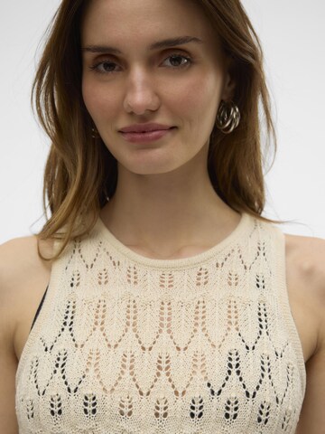 VERO MODA Gebreide jurk in Beige