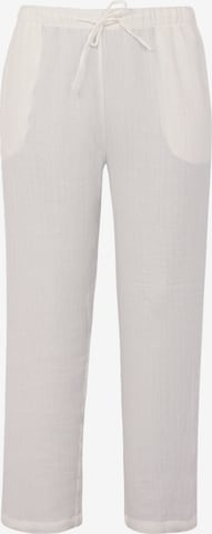 Loosefit Pantalon Yoek en blanc : devant