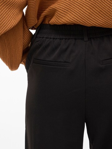 VILA Wide Leg Bundfaltenhose 'Varone' in Schwarz
