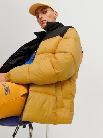 JACK & JONES Winter jacket 'Toby' in Yellow