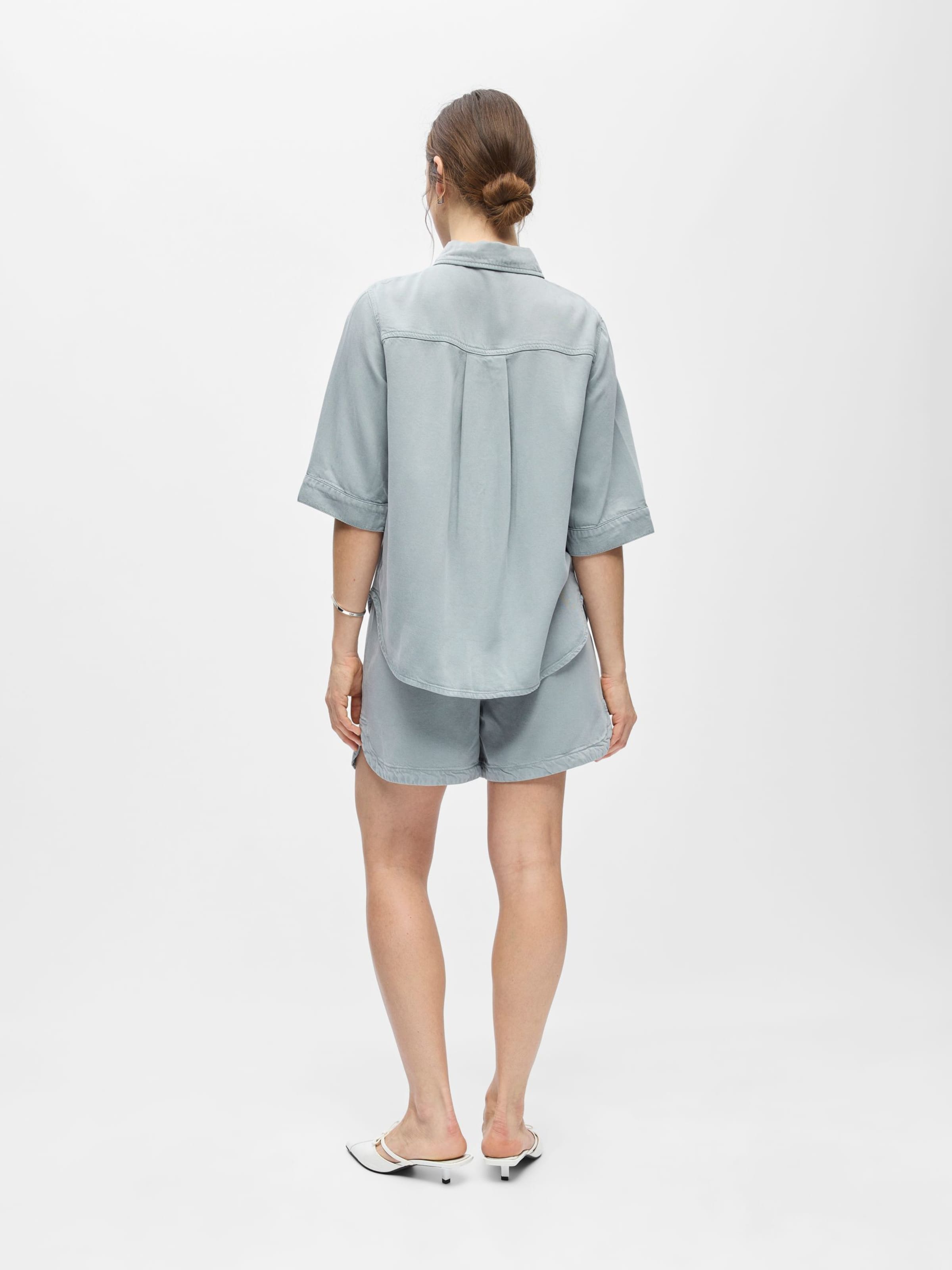 Camicia da donna 'OBJFrame' di OBJECT in blu