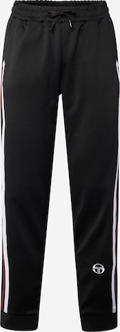 Sergio Tacchini - Tapered Pantalón deportivo 'Grado' en negro: frente