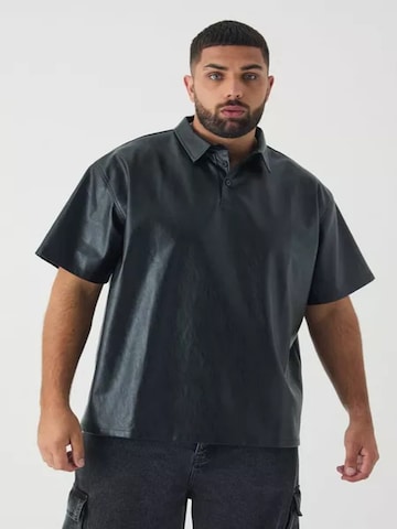 Maglietta 'UNICORN Mens plus oversized rugby polo shirt xxl xxxl xxxxl' di UNICORN in nero: frontale