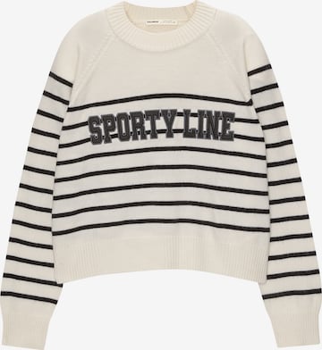 Pull&BearPulover - bež boja: prednji dio