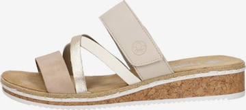 Rieker Huisschoenen 'Open Teen' in Beige: voorkant