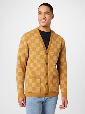 VANS Knit Cardigan in Brown: front