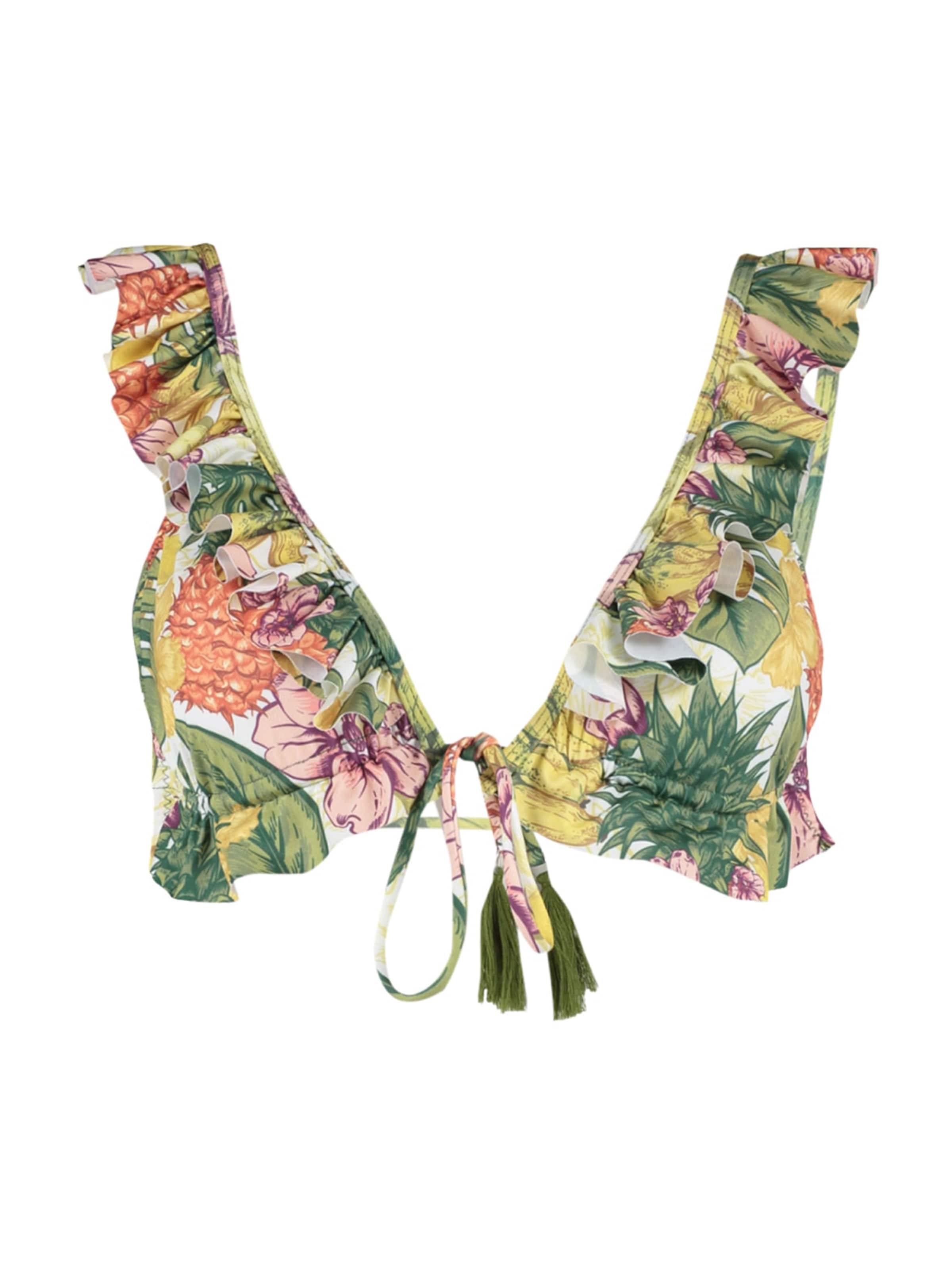 Trendyol Сутиен с триъгълни чашки Бански тип бикини в зелено: отпред