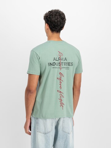 ALPHA INDUSTRIESMajica - zelena boja: prednji dio
