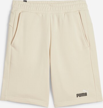 PUMA Regular Workout Pants 'ESS+' in White: front