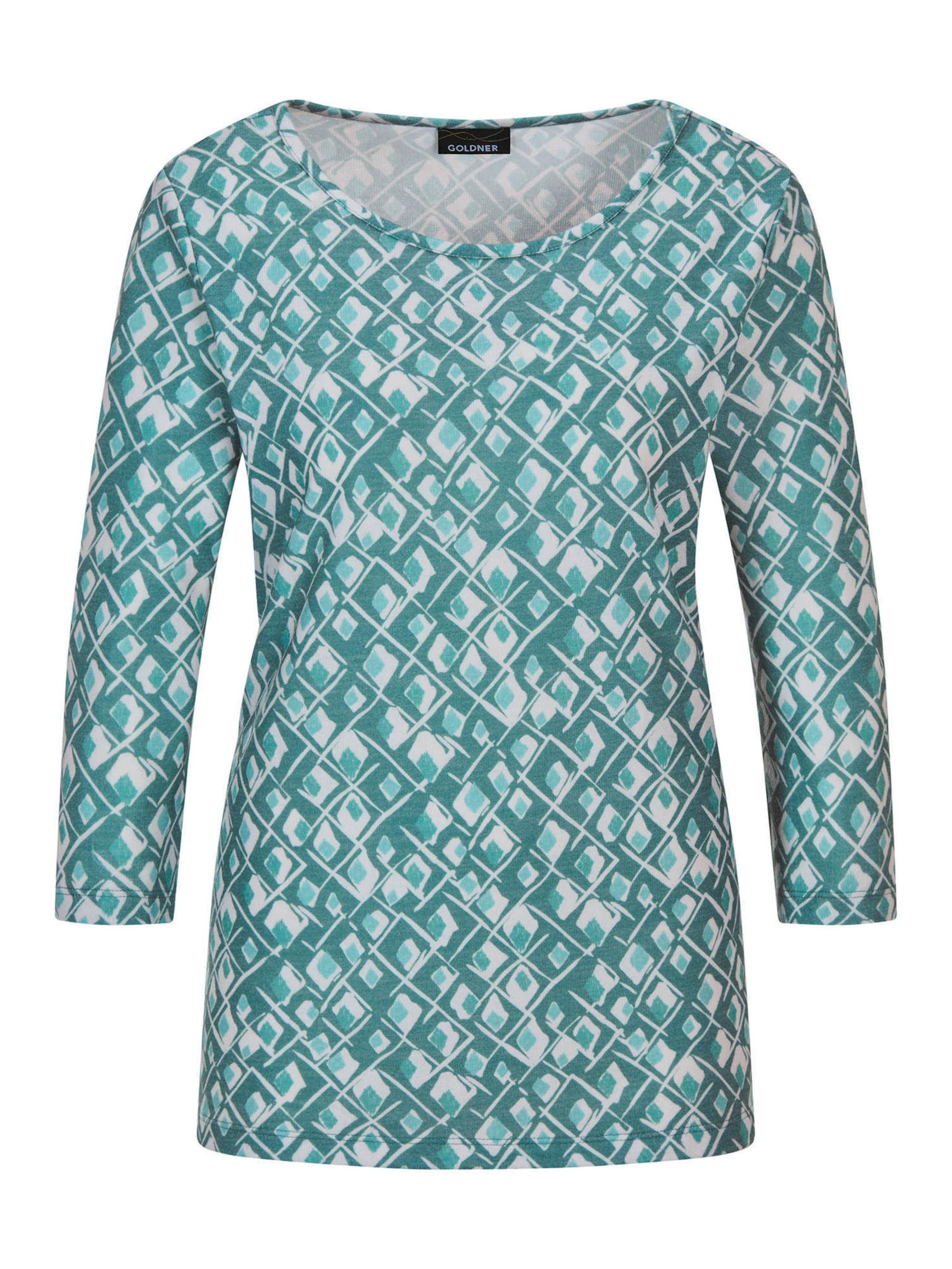 Goldner T-shirt en vert / blanc, Vue avec produit