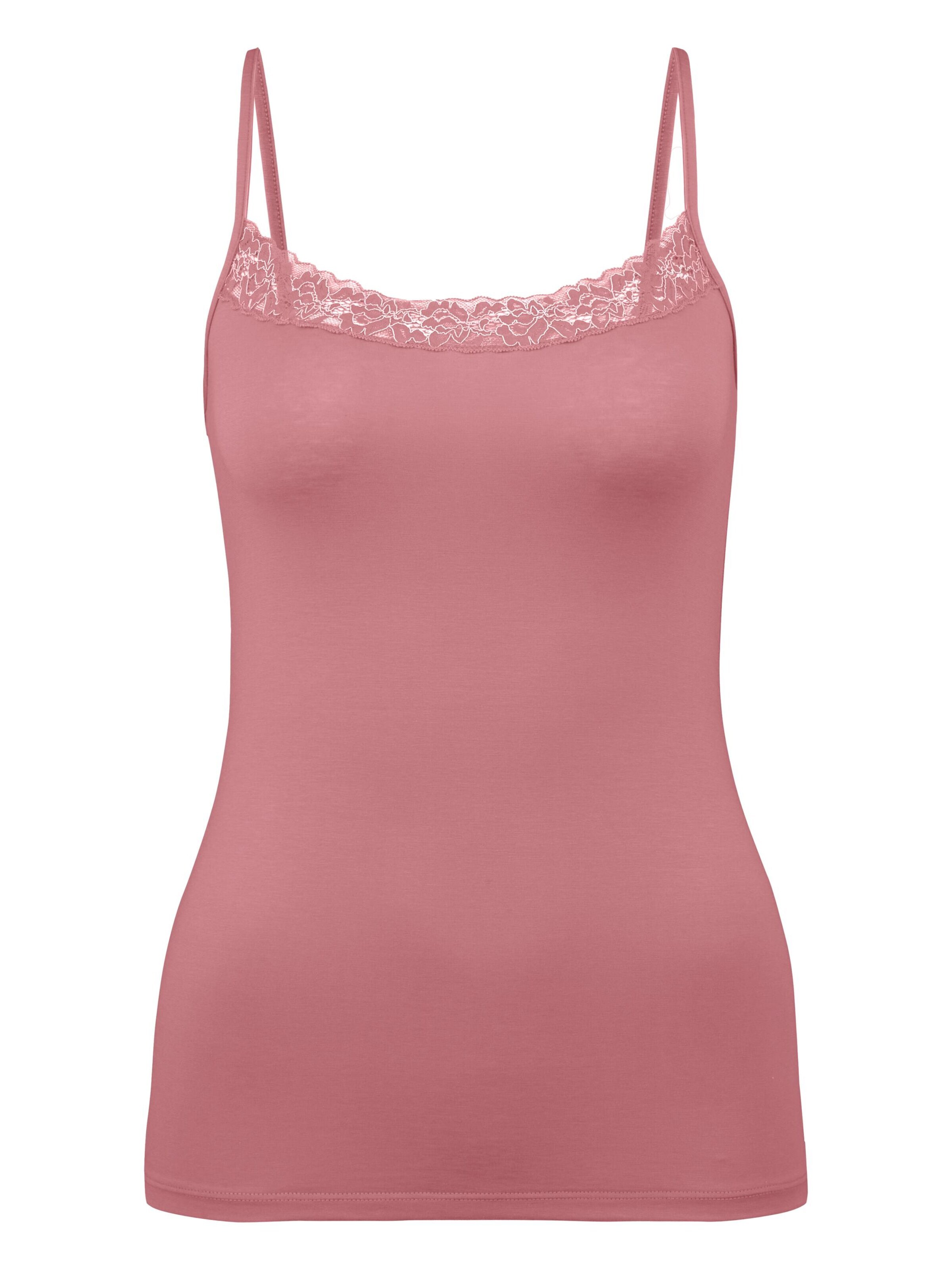CALIDA Unterhemd 'Natural Comfort Lace'‌‌‌‌‌‌‌‌‌‌ in Pink: Vorderseite