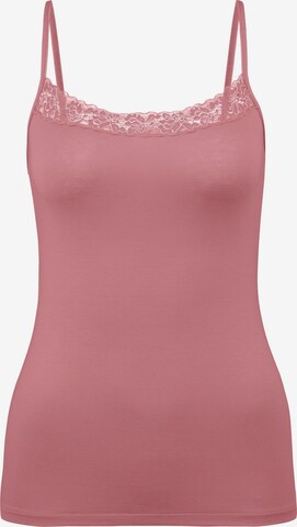 CALIDA Undershirt 'Natural Comfort Lace' in Pink: front