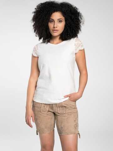 Blouse folklorique SPIETH & WENSKY en blanc : devant