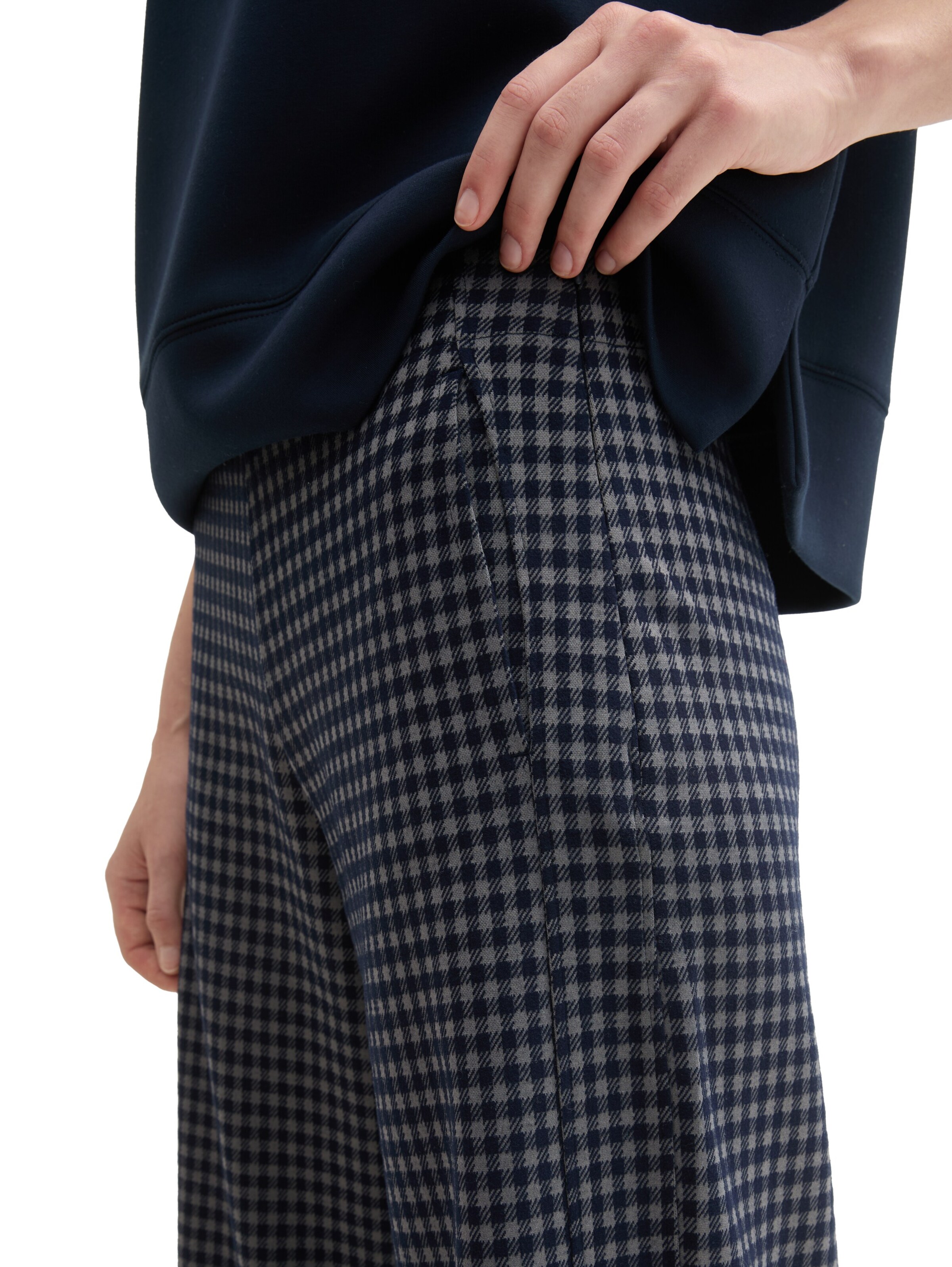 TOM TAILOR Wide leg Pants in Black