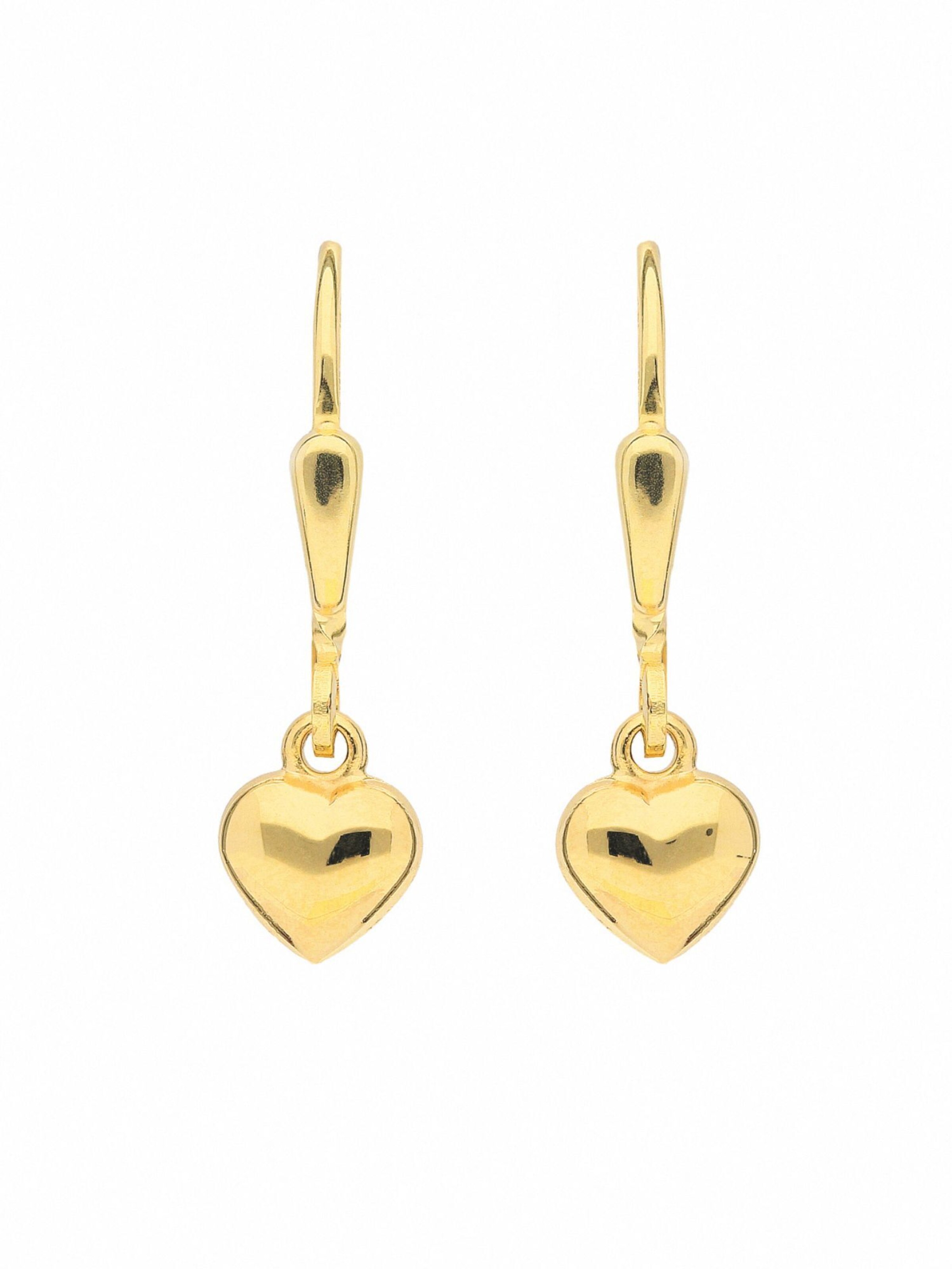 Adelia´s Earrings 'Herz' in Gold: front