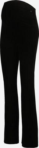 LOVE2WAIT Flared Trousers in Black: front