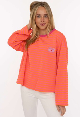 Sweat-shirt Zwillingsherz en rose : devant