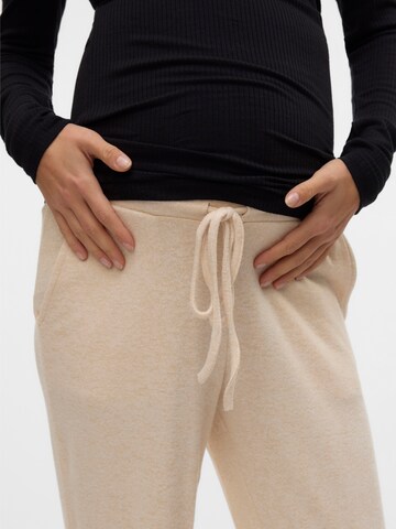 MAMALICIOUS - Tapered Pantalón 'MLANISETTE' en beige