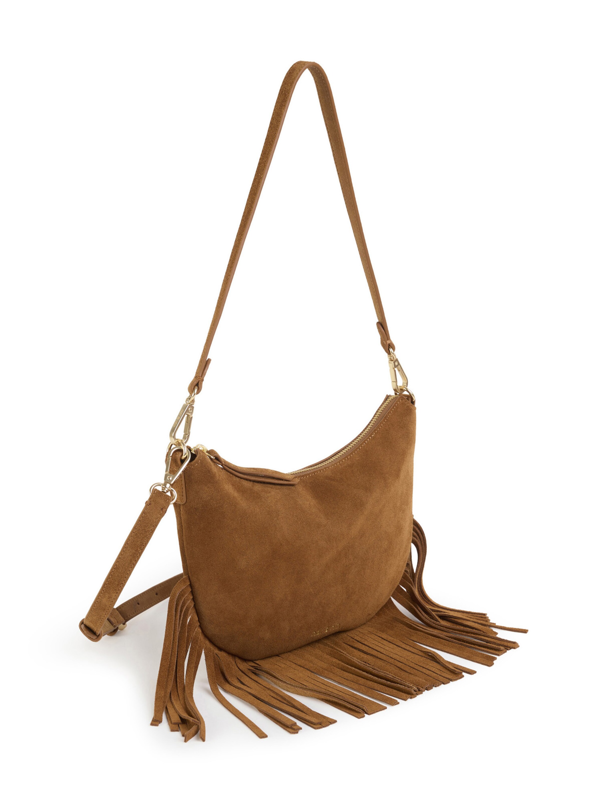 Nat&Nin Чанта с презрамки 'LUNE FRANGE' в кафяво