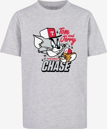 ABSOLUTE CULT Shirt 'Tom And Jerry - Chase' in Grijs: voorkant