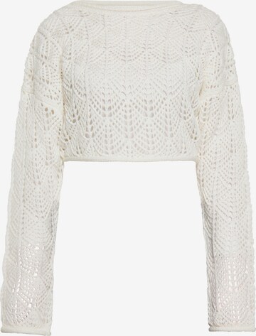 swirly - Pullover em branco: frente