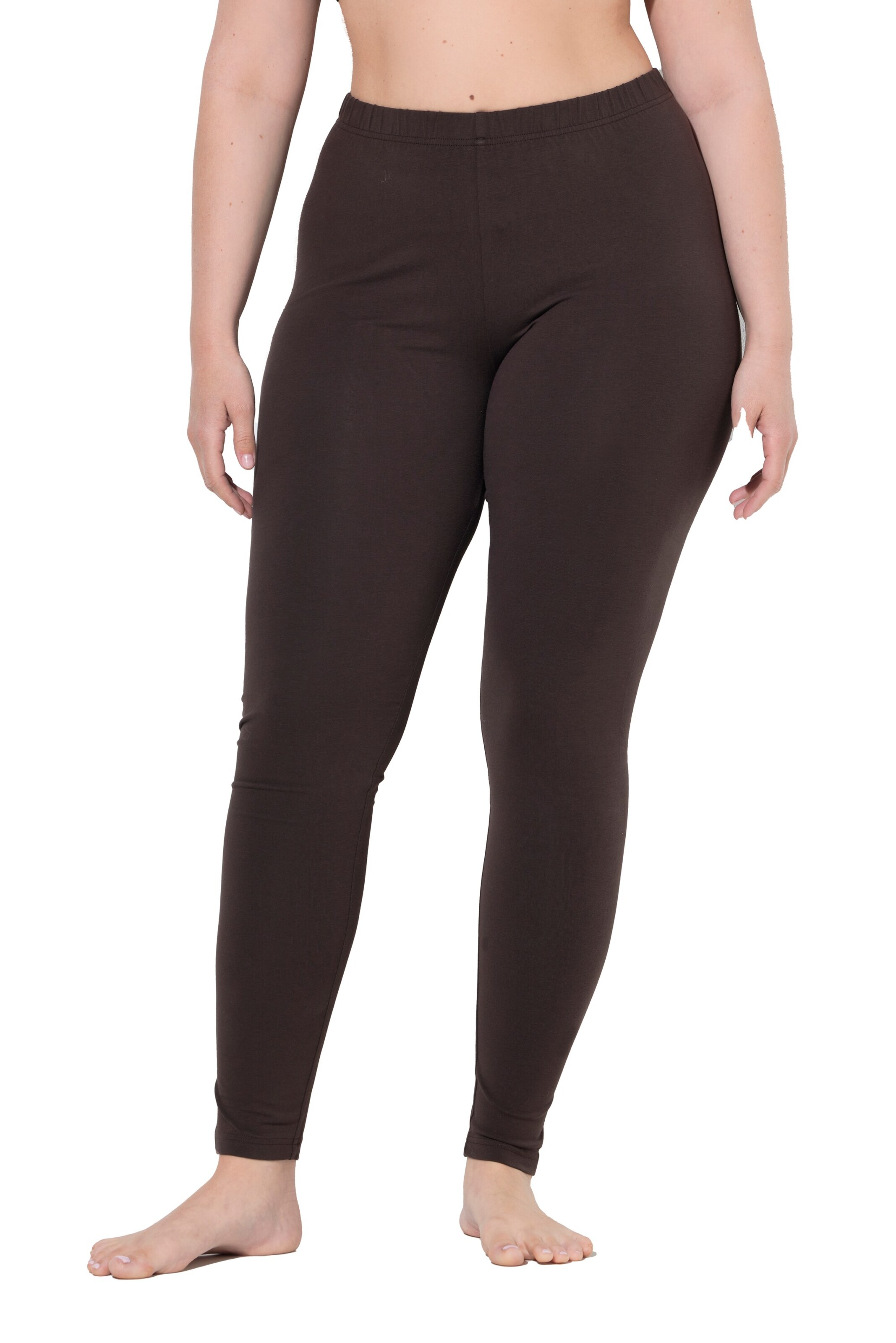 Ulla Popken Skinny Leggings in Brown: front