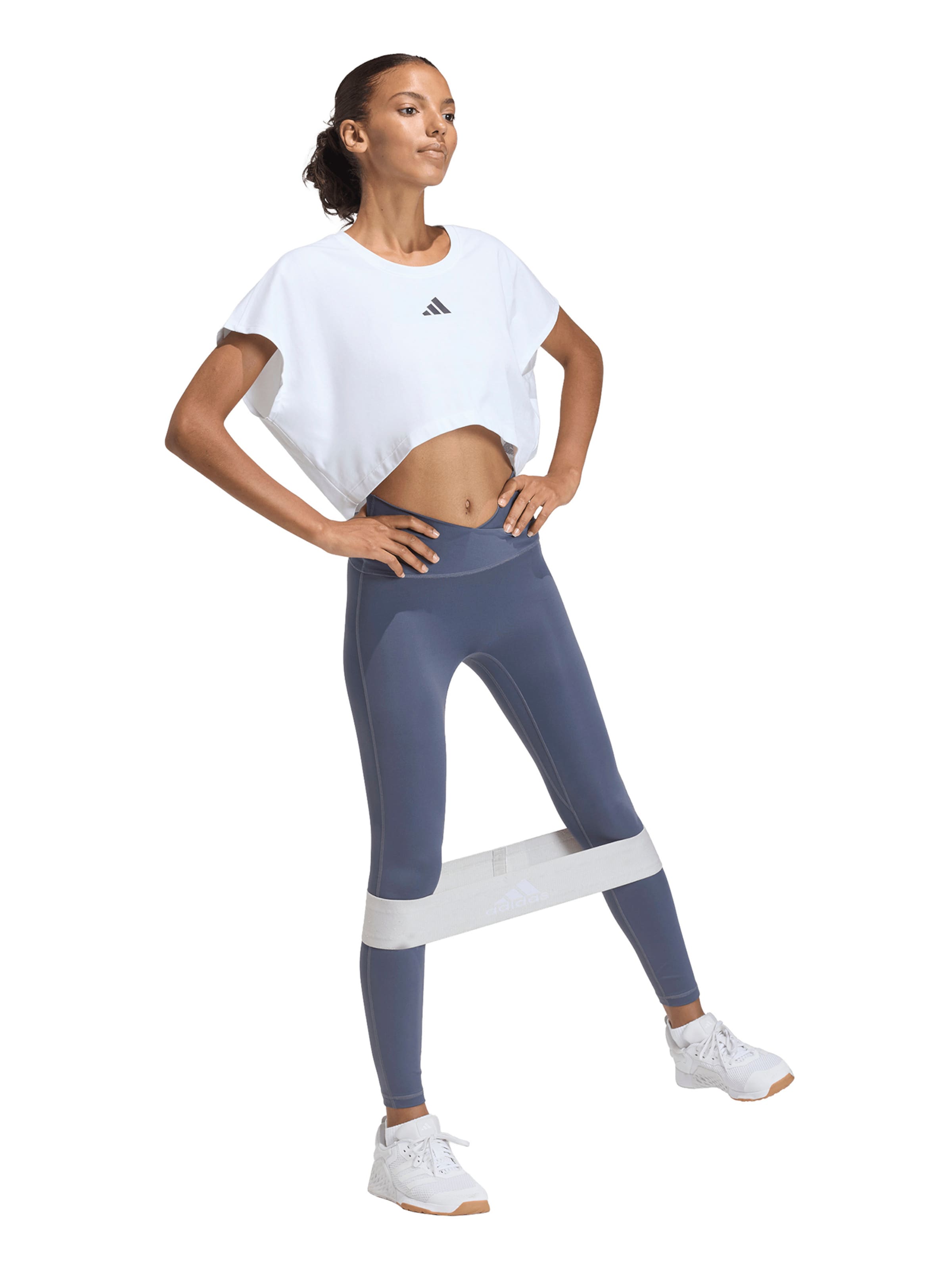 ADIDAS PERFORMANCE Скинни Спортивные штаны 'Studio All Me' в Серый