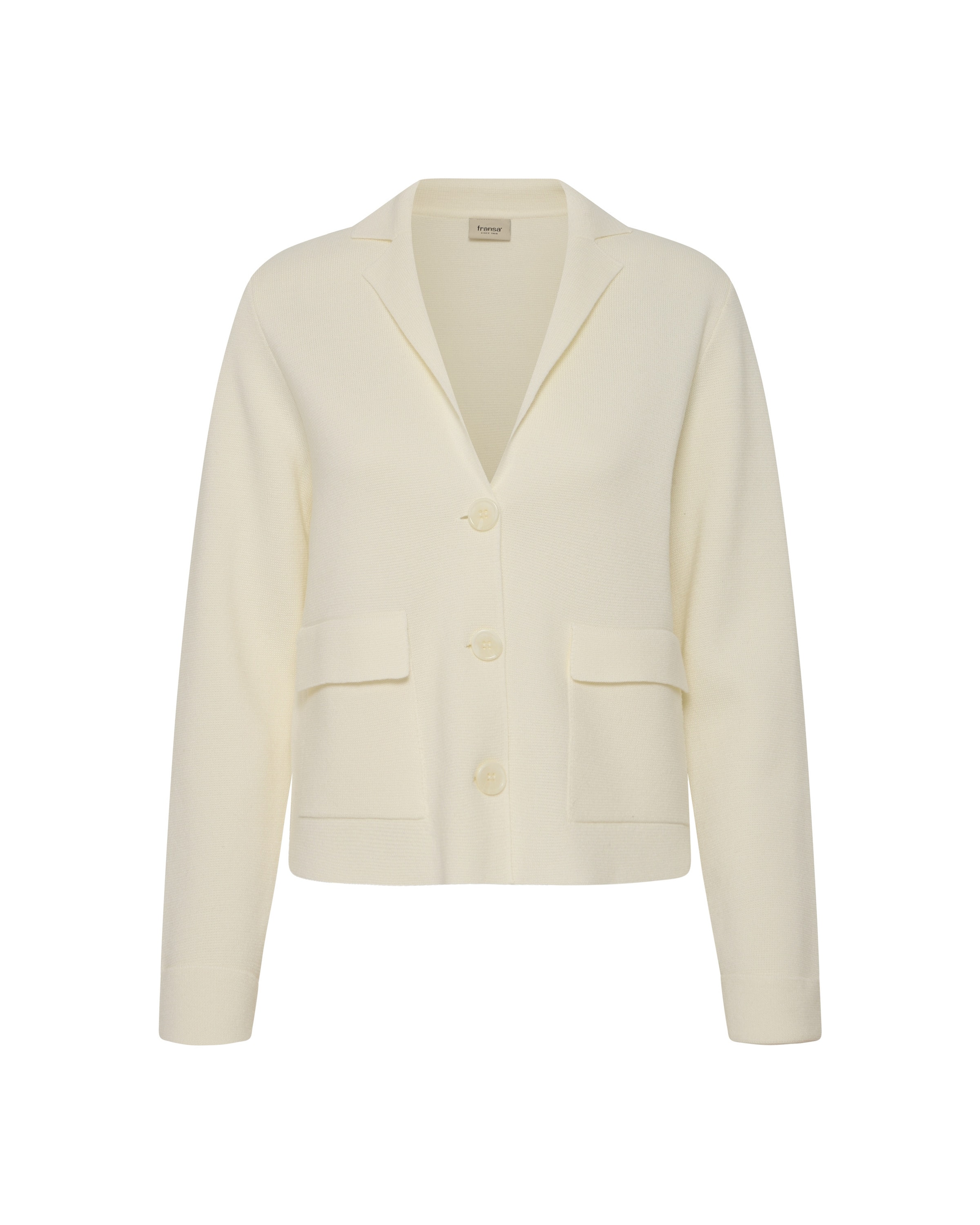 Fransa Knit cardigan 'FRITA CAR' in White: front