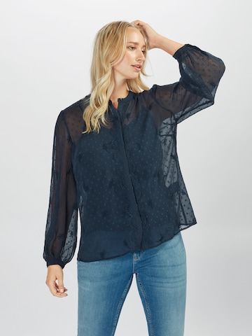 Junarose Blouse in Blauw: voorkant