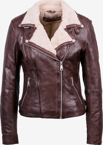 FREAKY NATION Zimná bunda ' Winter Biker' - Hnedá: predná strana