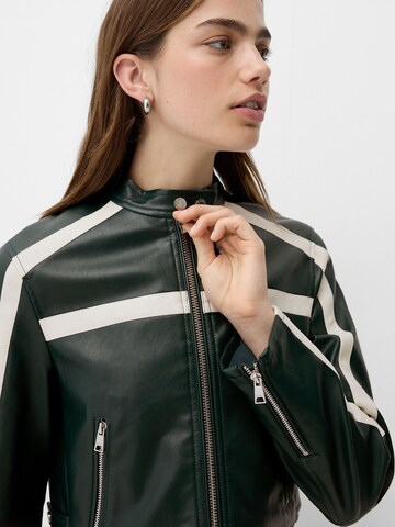 Bershka Přechodná bunda – zelená