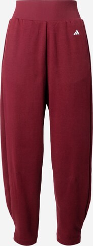 ADIDAS PERFORMANCE Tapered Sports trousers 'Studio' in Red: front
