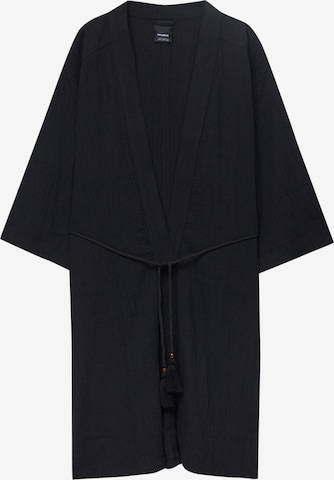 Pull&Bear Kimono in Zwart: voorkant