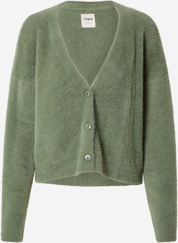 ABOUT YOU x Laura Giurcanu Knit Cardigan 'Milena' in Green: front