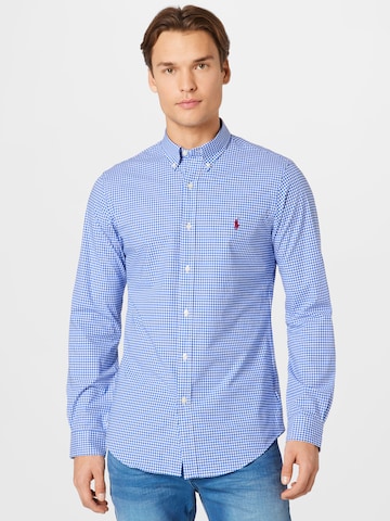 Polo Ralph Lauren Slim Fit Hemd in Blau: predná strana