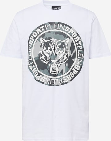 T-Shirt Plein Sport en blanc : devant