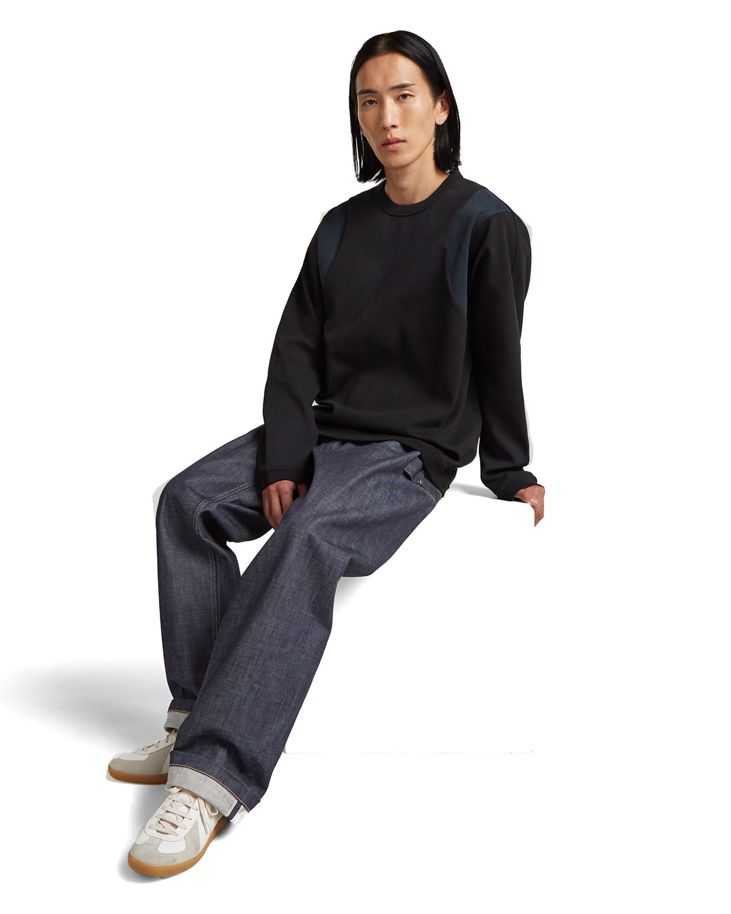 G-STAR Sweatshirt 'MN Loose' in Black