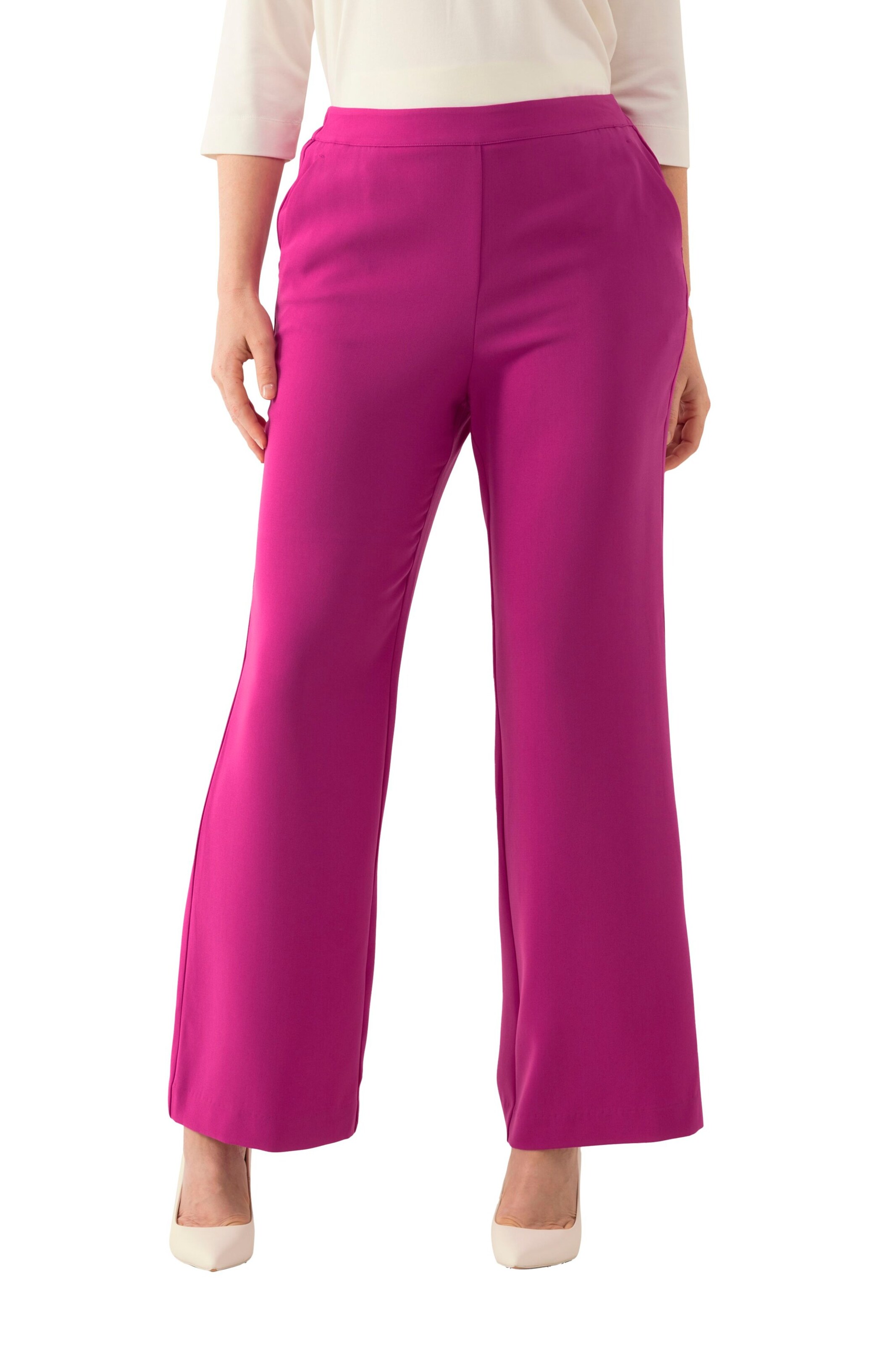 Ulla Popken Loose fit Trousers in Pink: front