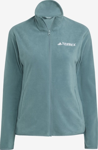 ADIDAS TERREX Toiminnallinen fleecetakki 'Essentials' värissä vihreä: etupuoli